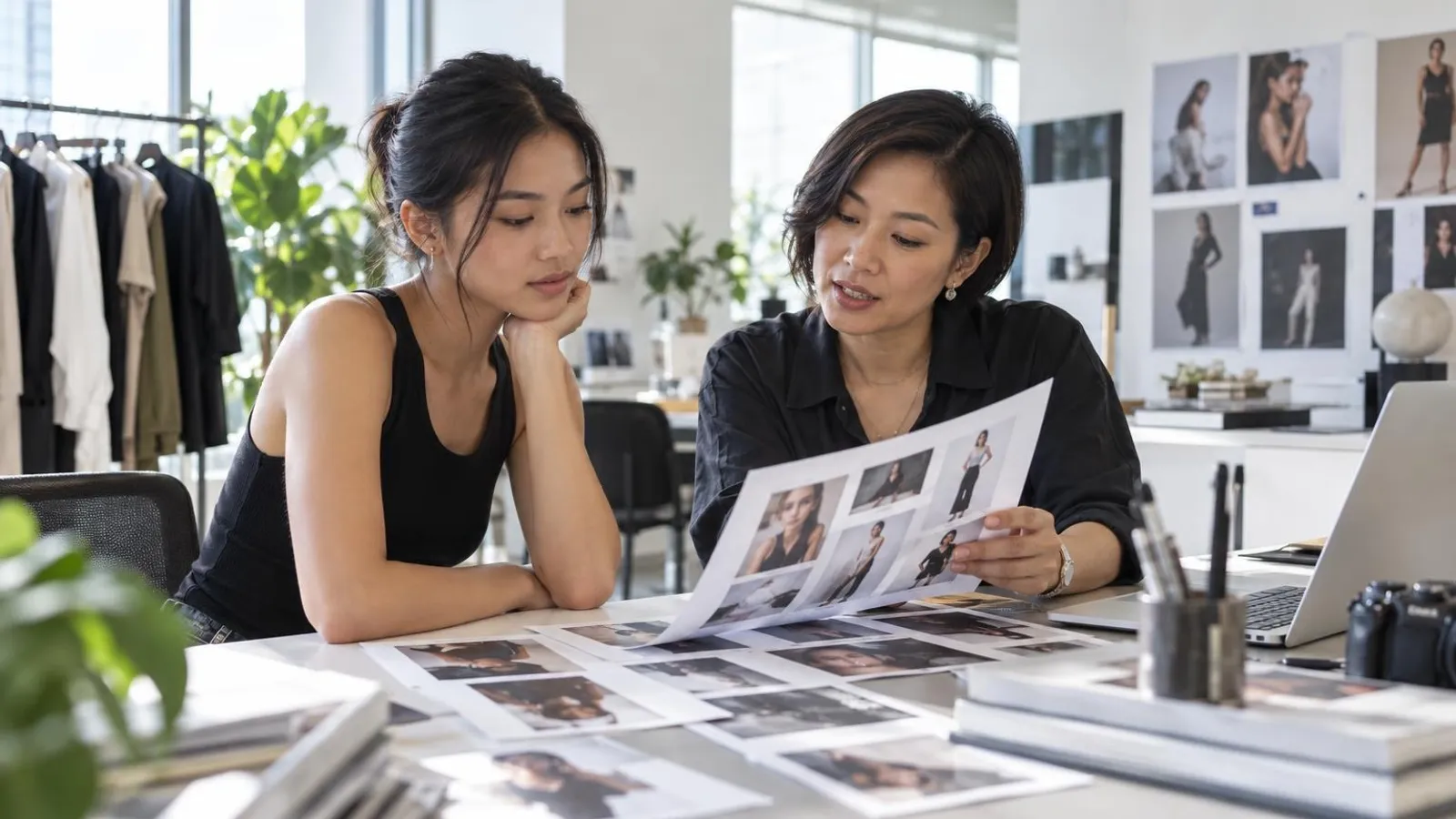 Model and Talent Agencies: a customer and a provider in a bright, modern setting