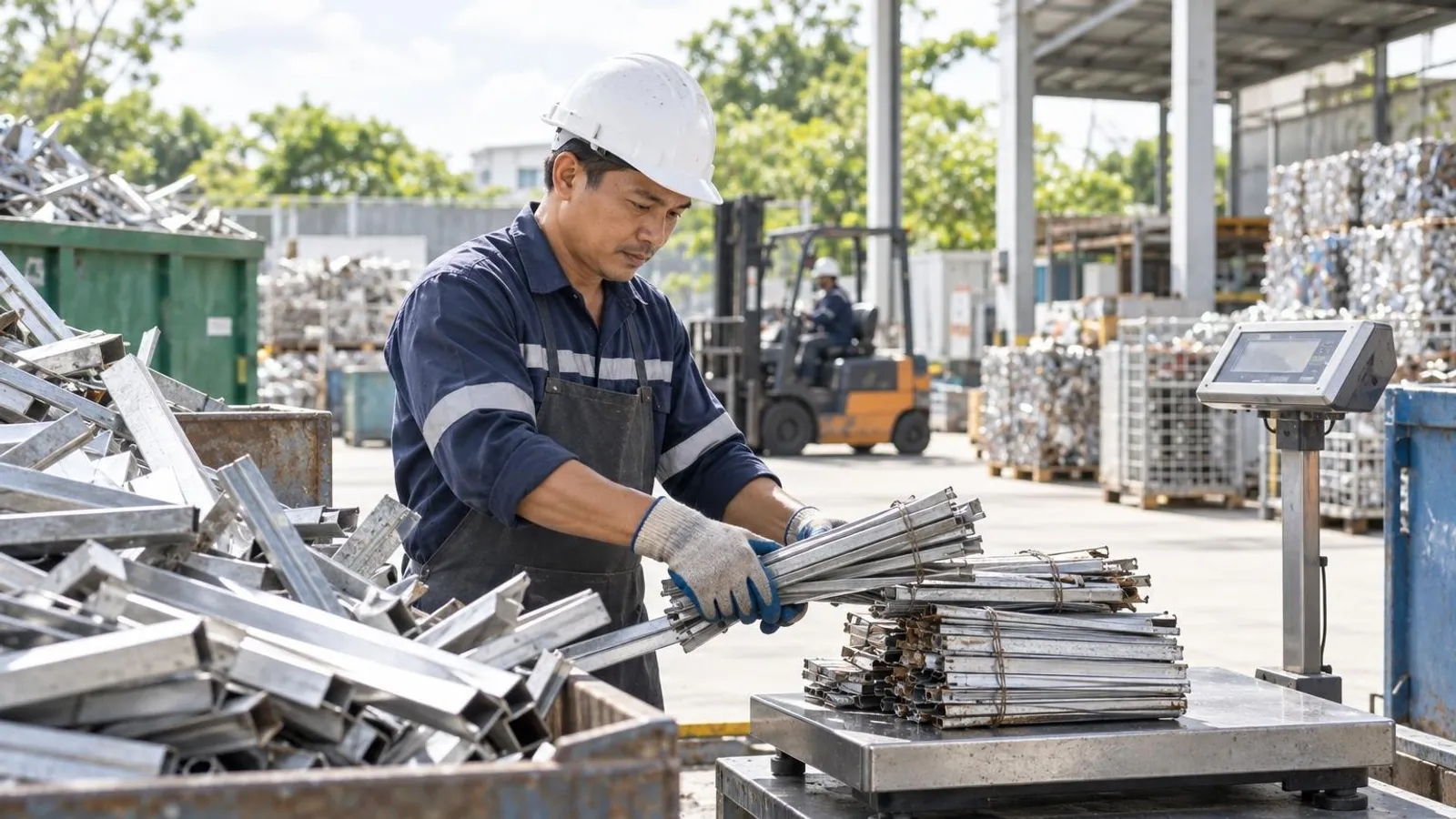 Scrap Metal Buyers: a customer and a provider in a bright, modern setting